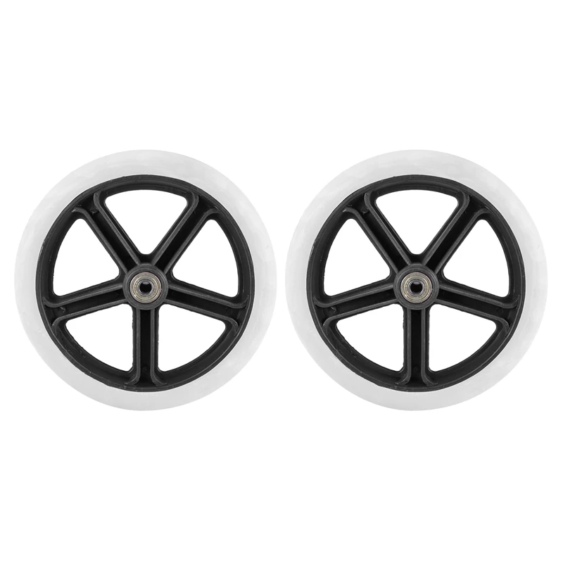 

Promotion! 2PCS 200Mm (8 Inch) Rubber Small Non Marking Wheelchair Wheel Accessories PP Rubber Chair Caster Wheels Roller