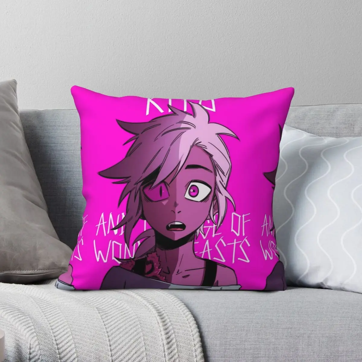 

Kipo And The Age Of Wonderbeasts Pillowcase Polyester Linen Velvet Printed Decorative Throw Pillow Case Home Cushion Cover 18"