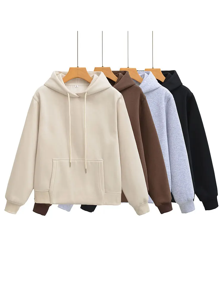 HH Women Casual Solid Hoodies Pants Sets Long Sleeve Pullover Sweatshirts Coat Drawstring Wide Leg Trousers Office Lady Suits