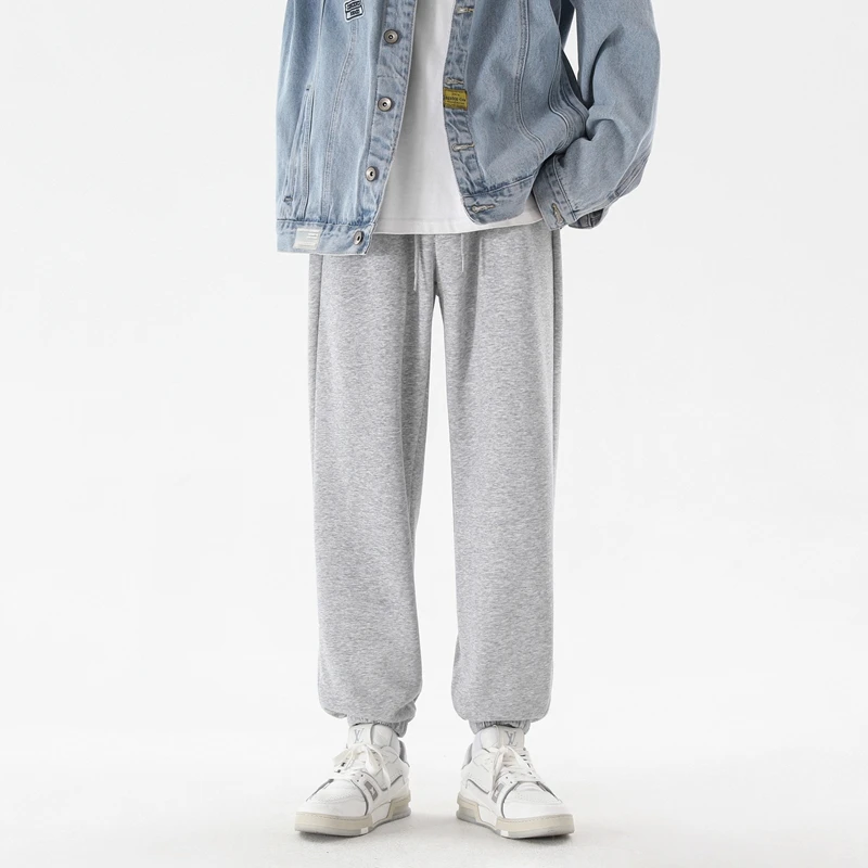 CAAYU Sweatpants Mens Pants Male Korean Man Loose Harajuku Black Casual Pants Streetwear Sport Trousers Joggers Oversize Sports