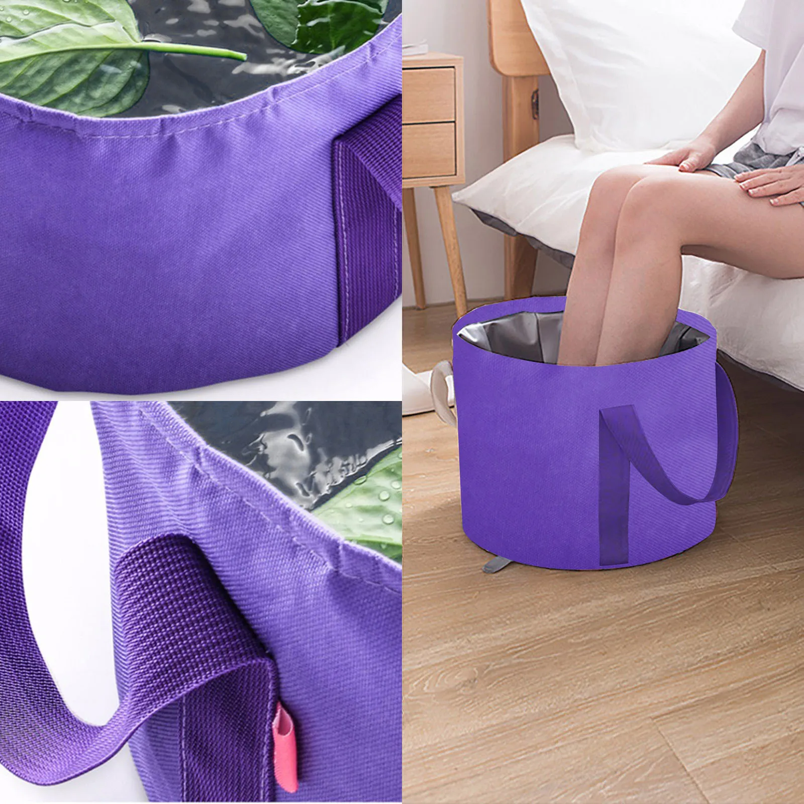 Foldable Water Basin Foot Soak Bucket Foot soak Bag Multifunctional Bucket Foldable portable footbath a must-have for travel Foot Soak