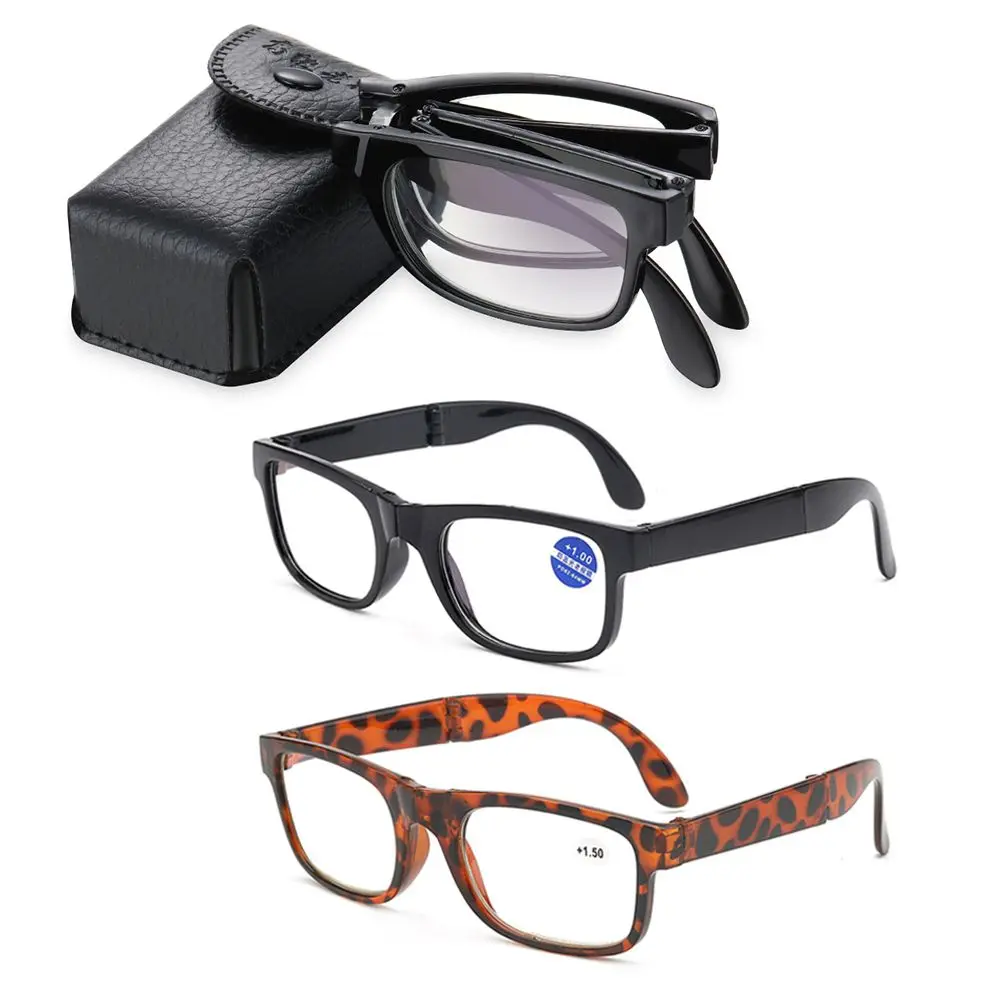 Unisex Care Anti Blaues Licht mit Brillenetui TR90 Lesebrille Lesebrille Presbyopie Brille Klappbare Lesebrille – Detail 1