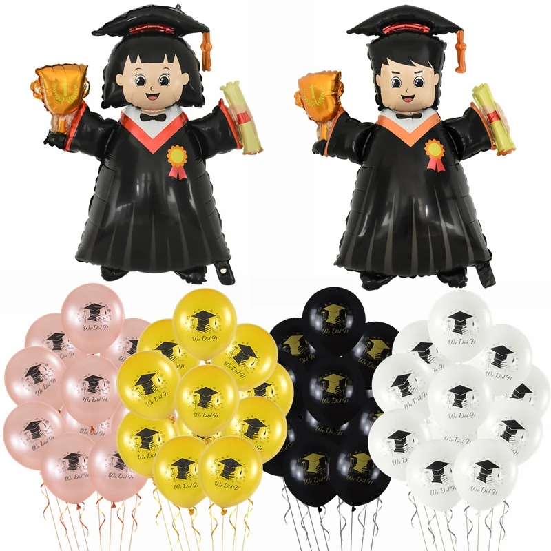 

Graduation Balloons Congrats Grad Foil Balloon Graduation Backdrop Class of 2023 Ceremony Party Air Globos Decoration Supplies