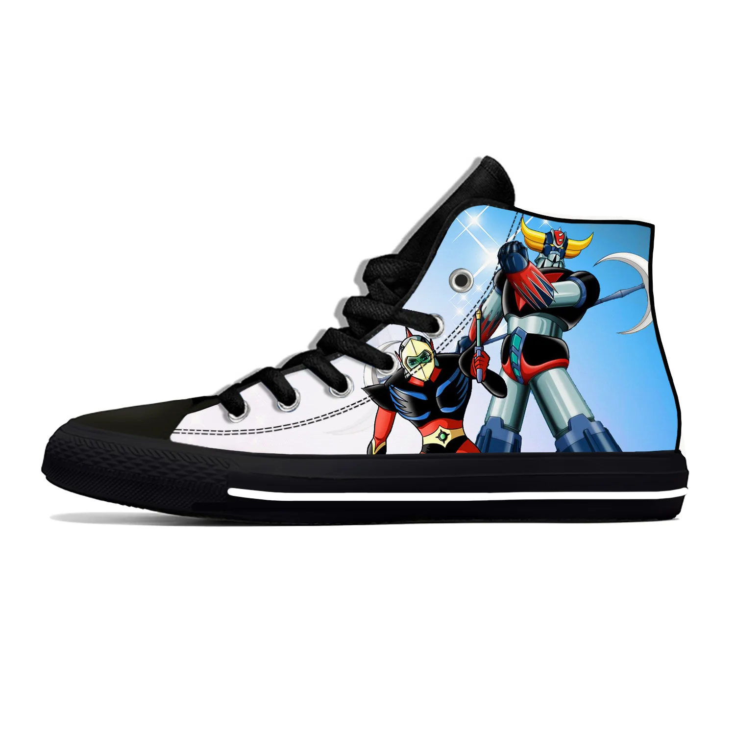 

Hot UFO Robot Goldrake Grendizer Anime Gurendaiza Casual Cloth Shoes High Top Lightweight Breathable 3D Print Men Women Sneakers