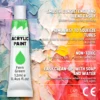 Acrylic Paint Set 12/24 Pack of 12mL Paints,Non-Toxic Craft Paint for Canvas,Wood,Fabric,Leather,Cardboard,Paper,MDF and Crafts 2