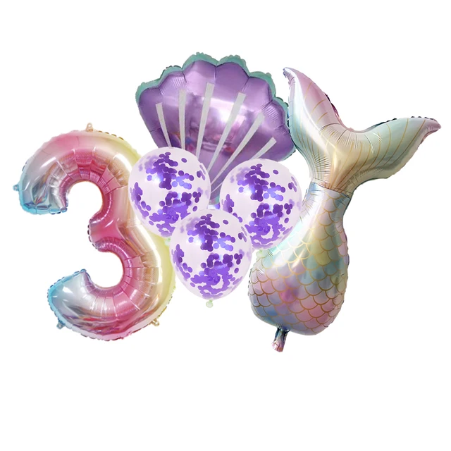 Gioco Pin La Coda Sulla Sirena - Set Completo Con Poster E Adesivi Per Feste Bambini - Foto 3