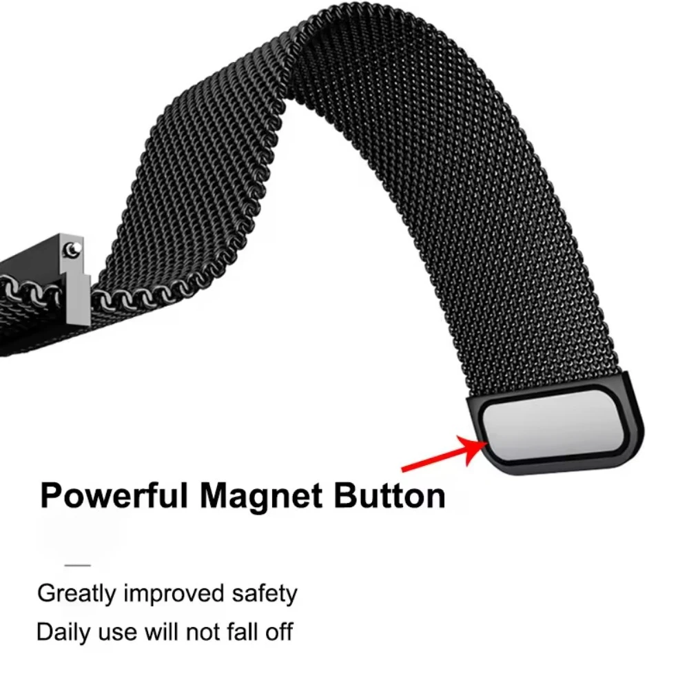 Elegant Metal Milanese Loop Strap - Magnetic Lightweight Bracelet Band