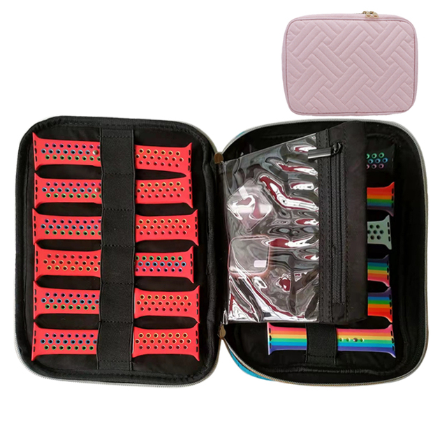 Slot Velvet Storage Bages Organizer Box Watchband Storage Case for Apple WatchBand Box Pouch Watch Strap Organizer Holder Bag
