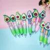 5Pcs/Lot Cute Cartoon Avocado 4 Colors Mini Ballpoint Pens Kids Writing Supplies Ball Point Pen School Office Stationery Gifts 4