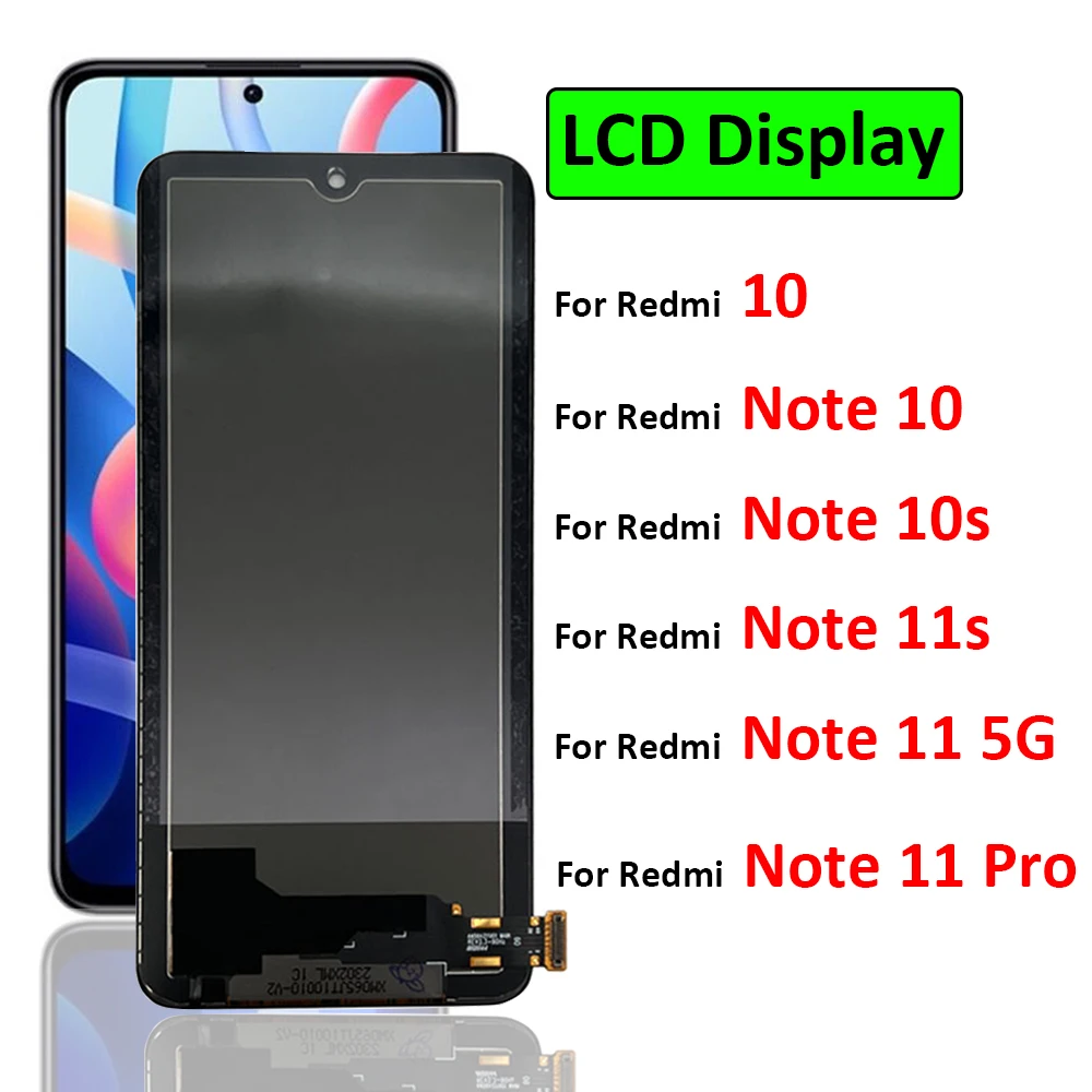 Display Screen Touch Glass Digitizer LCD For Xiaomi Redmi 10 Note 10 10s 11 11s Pro 5G Redmi Note 11S