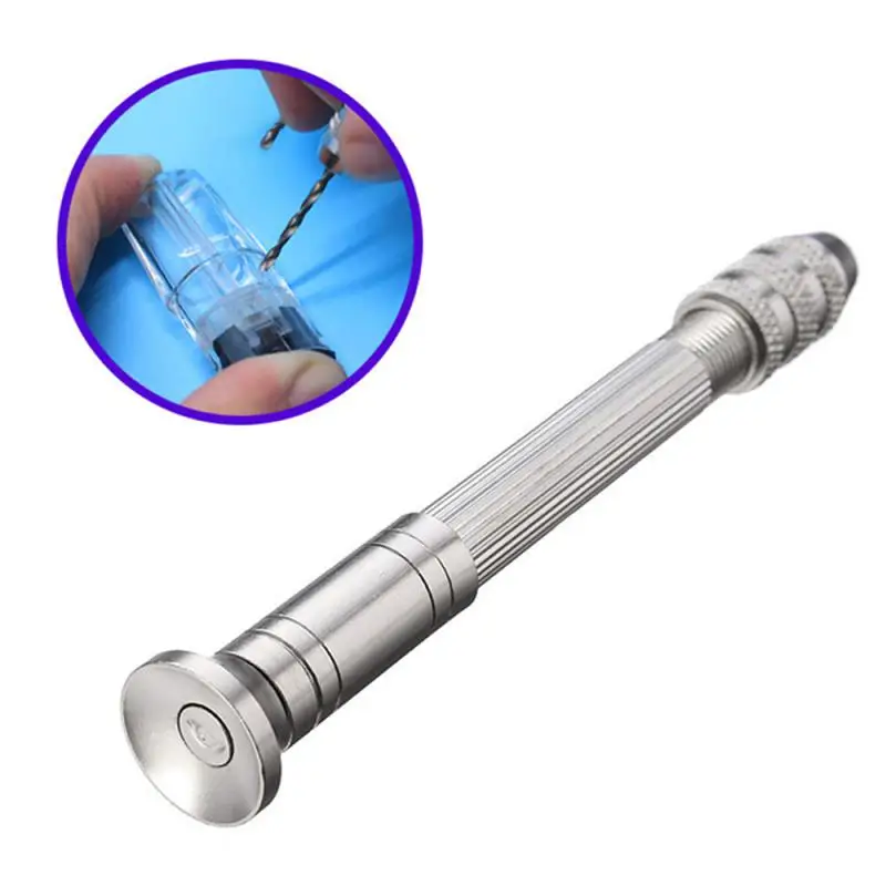 

Hole Drilling Tool Four Head Manual Hole Drill 0.5-3.2mm Manual Zinc Alloy Mini Hole Drill Hand Tool