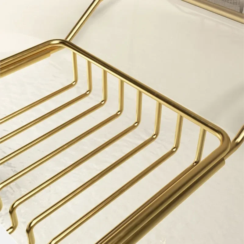 Creative Bathtub Storage Rack Household Scalable Bathroom Storage Holder Square Hollow Multi functional Rack 1PCS