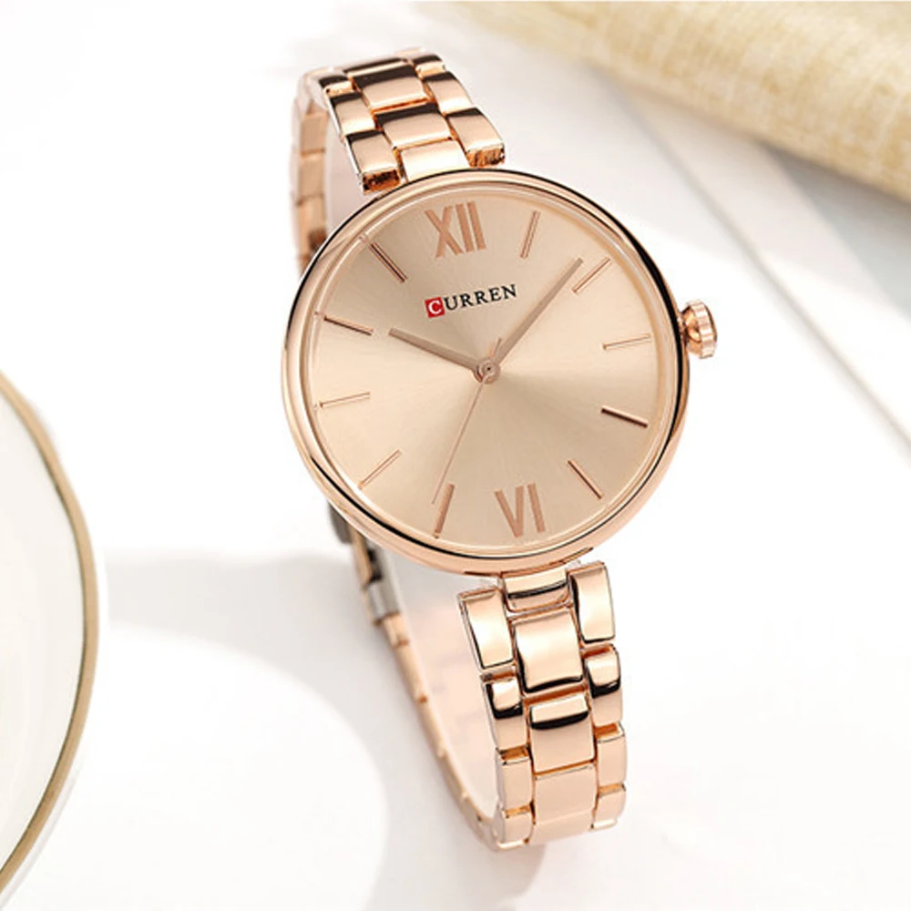 5 buc/set ceasuri de mână pentru femei, cuarț de lux, cuarț, bratara din aur roz, fără model, ceas de mână pentru femei_voghion.com