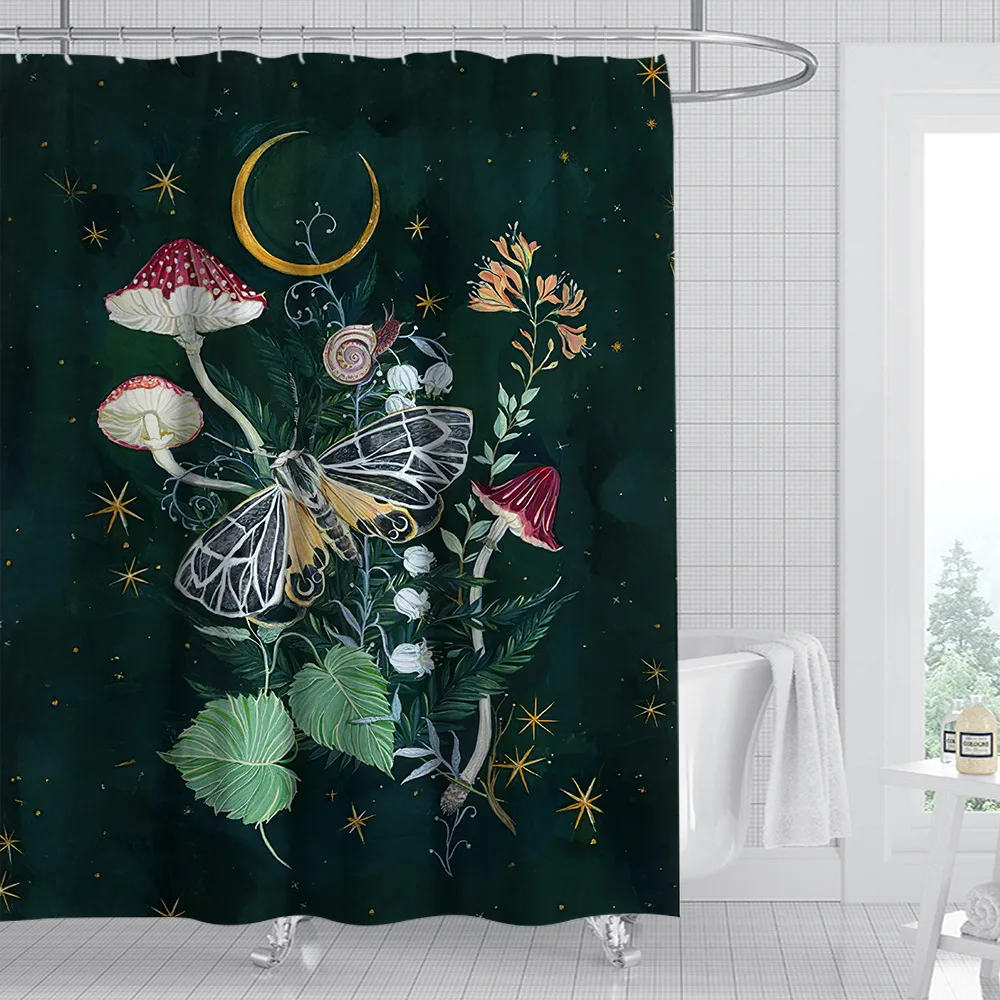 Cortina De Ducha De Flores Y Mariposas Cortina De Ducha... | Cuotas Sin Interés