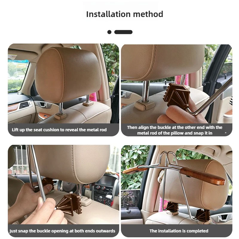 Car Coat Hanger Car Hook Universal Car Seat Headrest Hanger Metal Coat hangers for Vehicle Hanger Clothes Jacket Suits Shirts Holder Car Coat