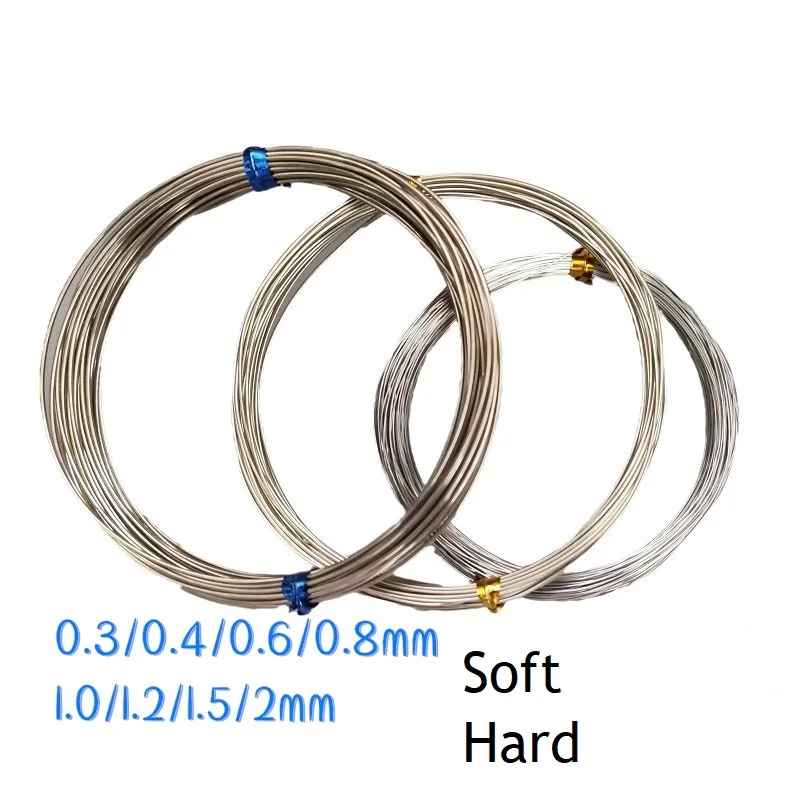 

0.3mm 0.4mm 0.6mm 0.8mm 1mm 1.2mm 1.5mm 2mm 2.5mm soft hard white copper Wire for Jewelry Beading Craft Work DIY