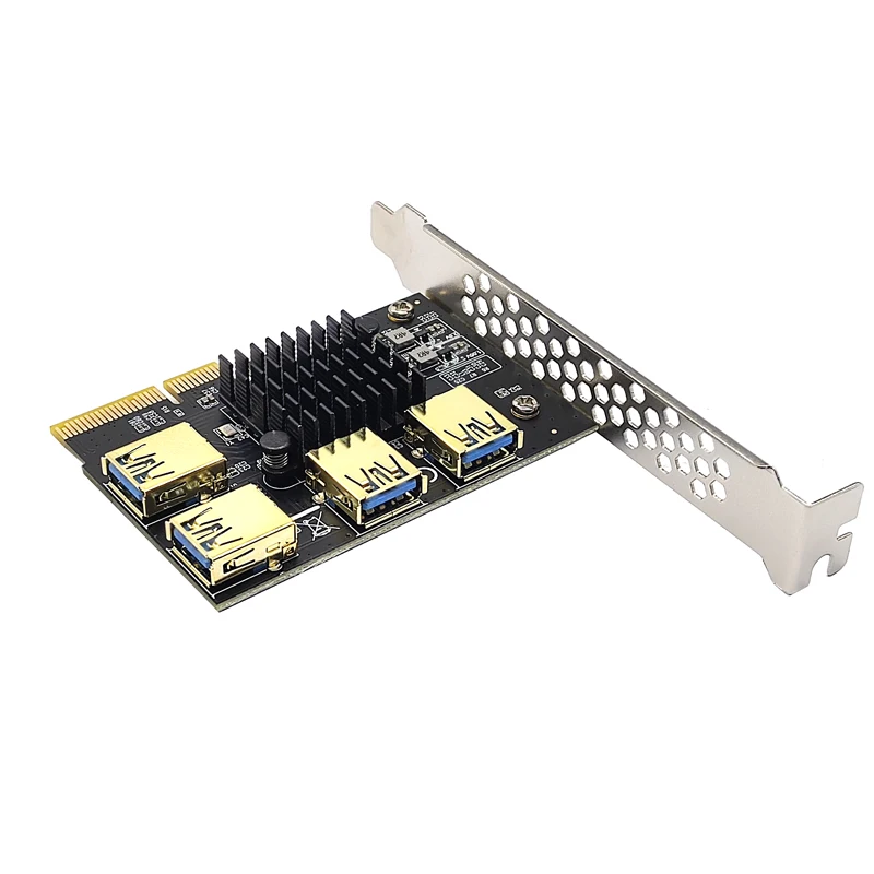 

Адаптер PCI-E-PCIE, карта расширения от 1 до 4, слот PCI-Express, 1x To16x, USB 3,0, карта расширения, PCIe преобразователь для майнинга BTC