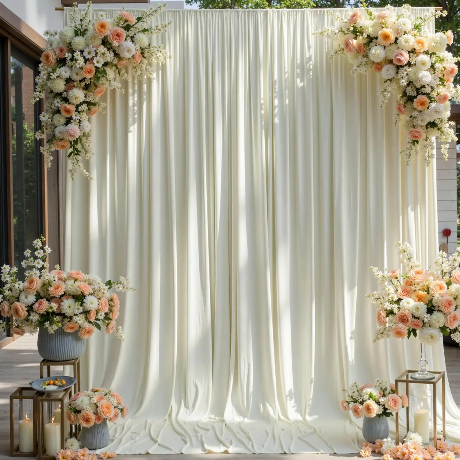 Wrinkle-Free Party Backdrop Curtain 4