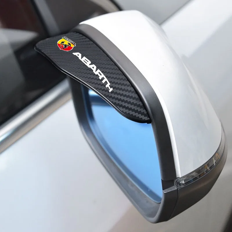 2pcs Car Rear View Mirror Rain Eyebrow Visor Carbon Fiber Rain Cover for Abarth 595 500 124 Spider 695 PUNTO Auto Accessories rearview mirror rain shield rearview mirror rain eyebrow car rearview mirror visor rearview mirror rain guard rearview mirror visor