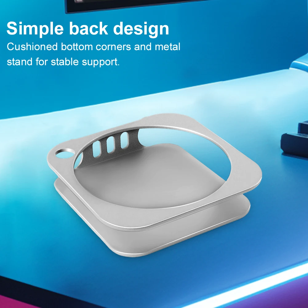 Metal Stand for Mac Mini M4/M4 Pro Desktop Mount Ventilation Heat Dissipation Cooling Bracket Base Holder Desktop Base Holder