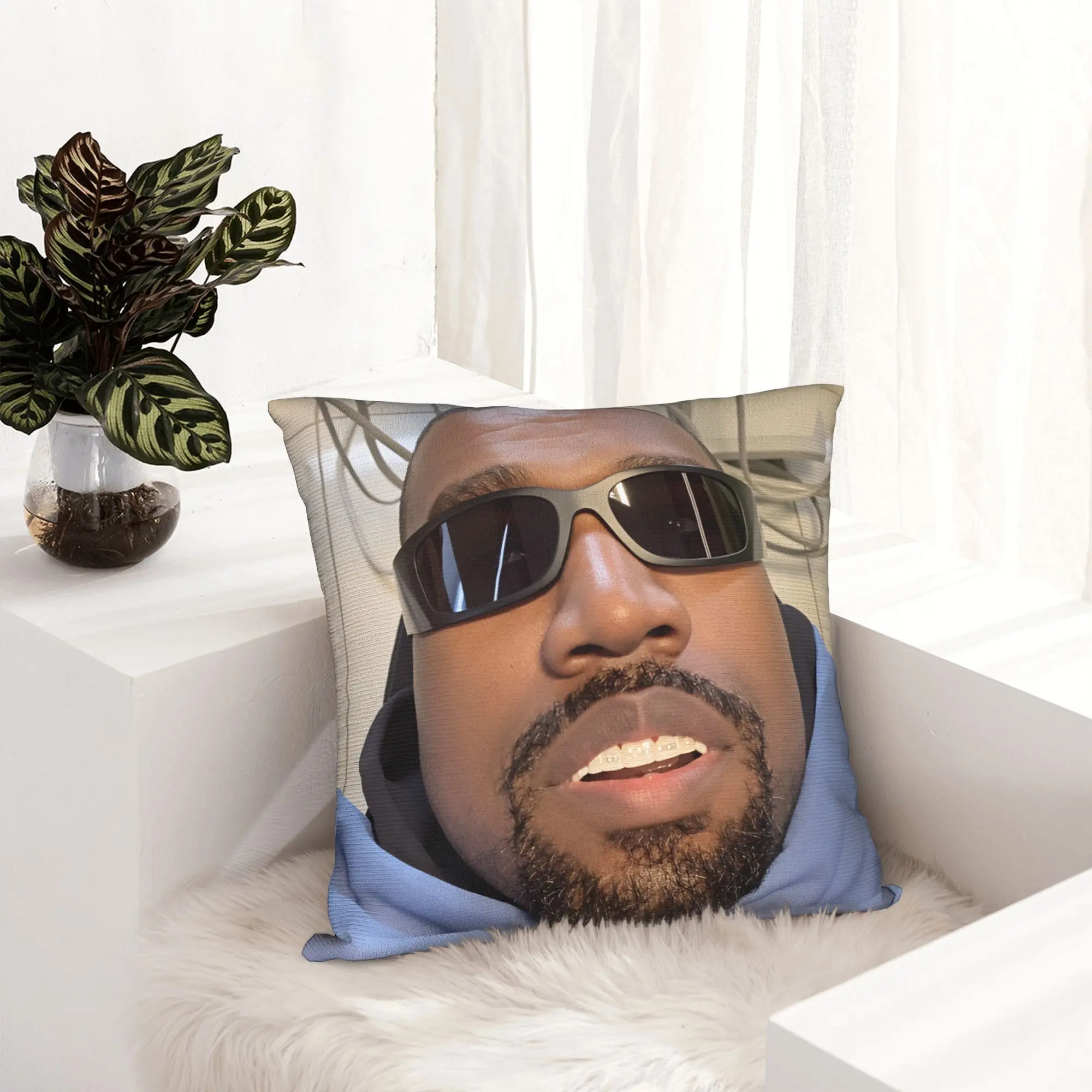 Kanye West Meme Kissenbezug, Retro, trendiger Kissenbezug, weiche Kissenbezüge für Stuhl, Sofa, Heimdekoration – Detail 8