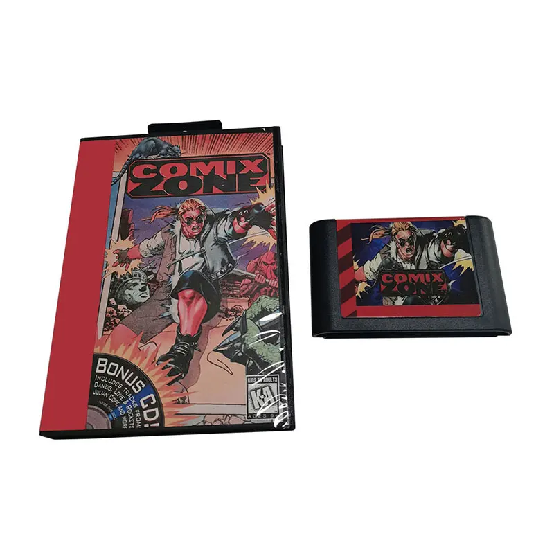 Comix Zone  Video Game Card for Sega Megadrive Genesis Game Cartridge