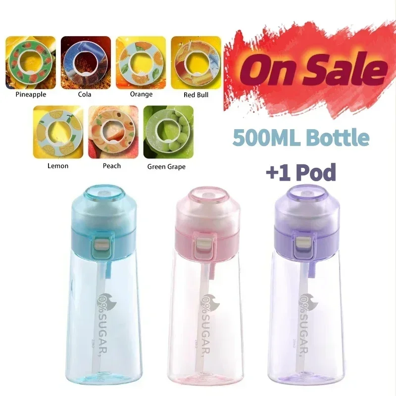 Flavorie Water Bottle With Straw 650ml Flavouring Water Bottle