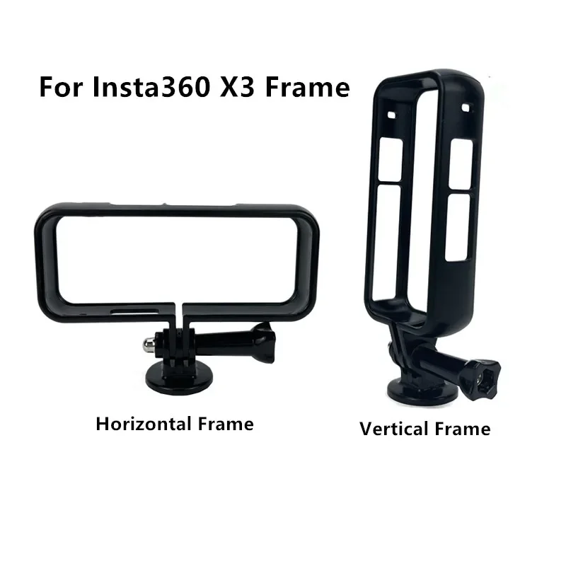 

Horizontal Frame & Vertical Frame Side Open Fixed Border Bracket Mount Adapter For Insta360 One X3 Panorama Camera Accessories