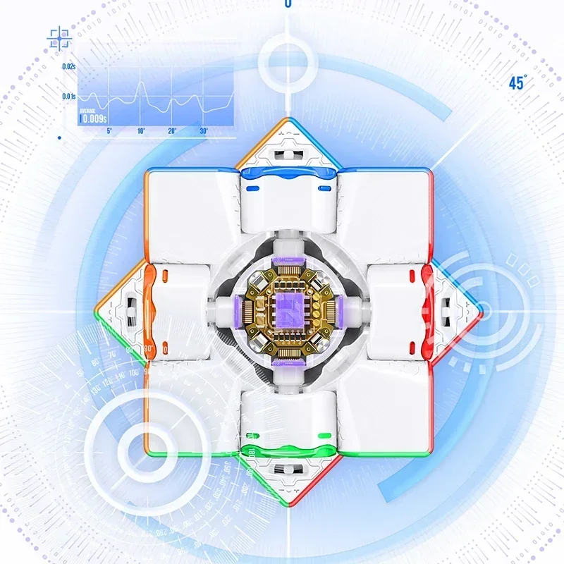 [CubeQuest]GAN 12Ui Maglev 3x3 Magnetic Smart Magic Intelligent cube Stickerless Professional Fidget Toys for kids 5