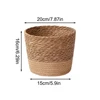 Multi Functional Storage Basket Seaweed Woven Flower Pot Rattan Woven Plant Green Plant Cover Pot Home Decoration Flower Pot Flo 6