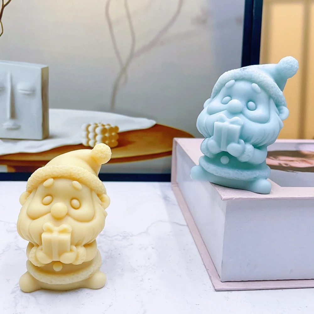 Description Picture 4 of itemBeard Santa Claus Candle Making Set Christmas Dwarf Resin Gift Box Soap Silicone Mold Human Gypsum Mould DIY Festival Cake Decor