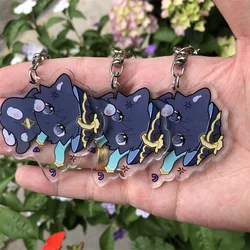 Genshin Impact Wanderer Kunikuzushi Balladeer Scaramouche Keychain Accessories Anime Game Cat Cosplay Pendant Prop Badge Gift
