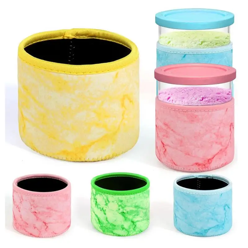 

Ice Cream Tubs Sleeves 4pcs Insulated Sleeve for Ice Cream Tubs Portable Cozy Drink Bottle Bag Iced Coffee Sleeve for Cold