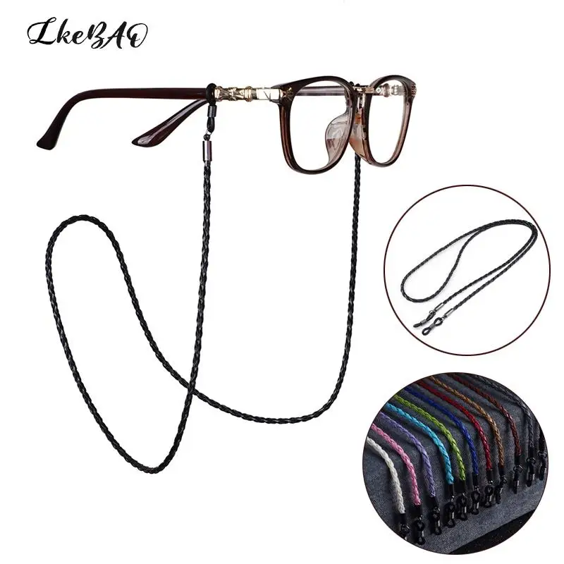 

1PC Thick Twist Sunglasses Leather Rope Chain Eyewear Braided Glasses Lanyard Strap Outdoor Sports Non-slip Eyeglass Accessories