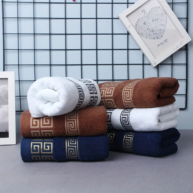 2pcs Green Christmas Cotton Bath Towels Set Hotel Bathroom Towels For Adult Quick-Dry Thicken Face Bath Towels 34x74cm 70x140cm 6