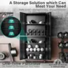 Tool Metal Storage Cabinet with Wheels Rolling Garage Storage Cabinet with Lock Black Metal Cabinet with Shelves 4