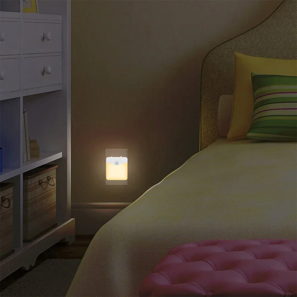 LED Night Lamp Wireless Motion Sensor Light US EU UK AU Plug Sensor Night Lamp Dimmable Lights for Bedroom Corridor Lighting