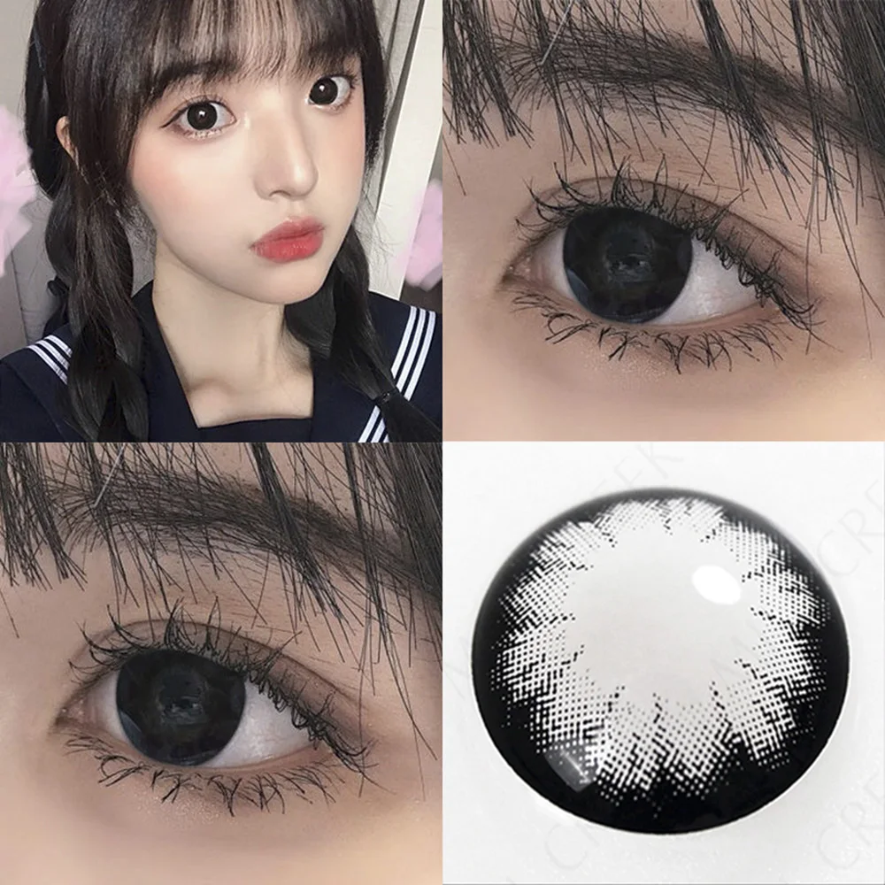 YIMEIXI1PairColorContactLensesForEyeswithMyopiaPowerNatural