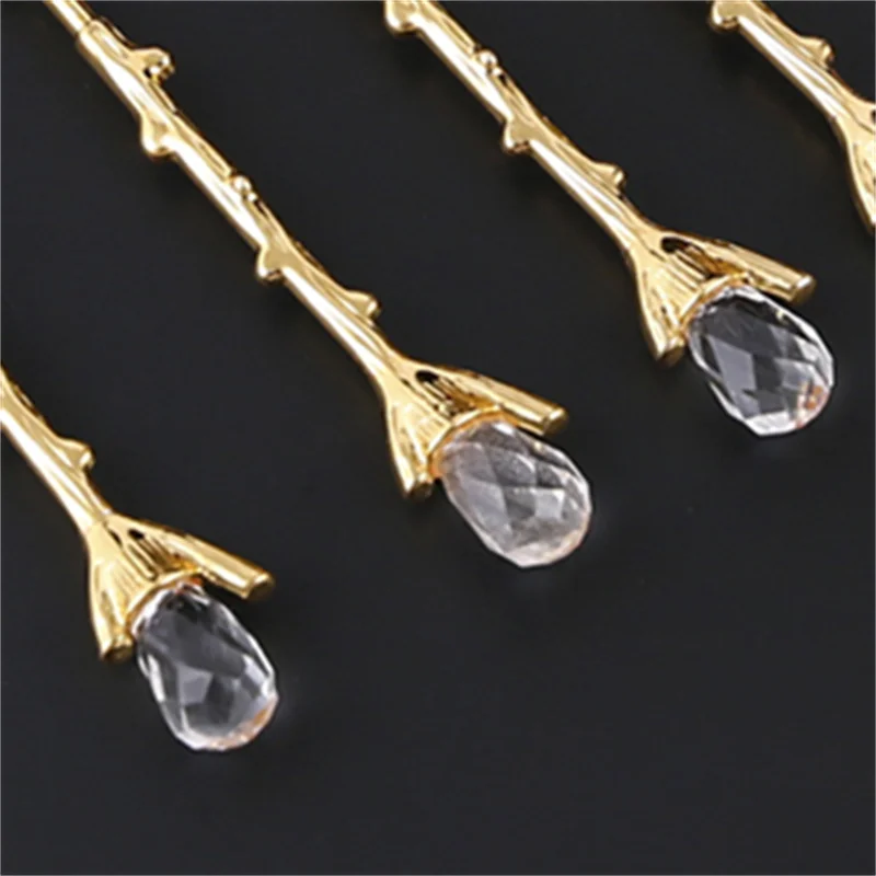 Rhinestone spoon set coffee spoon dessert fruit spoon festive table spoon 6-piece