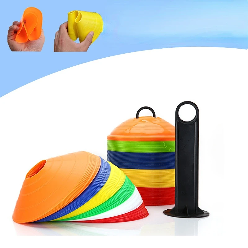 thumbnail image 1 of Nuevos 10 uds/lote de conos marcadores de 19 cm para entrenamiento de fútbol, accesorios deportivos y de entretenimiento, 1 of 4