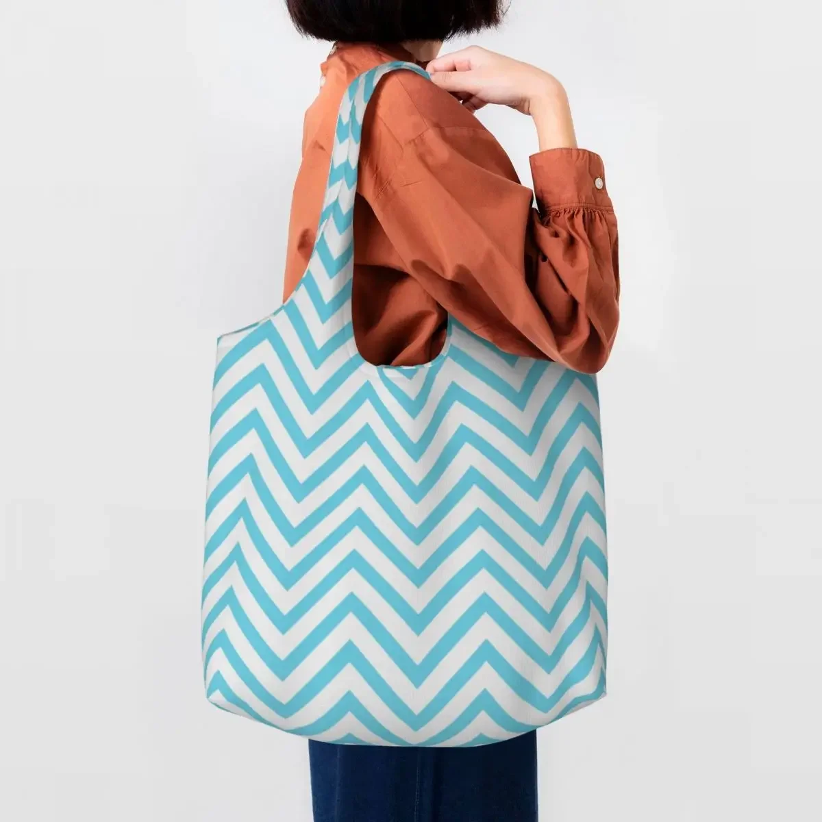 Urban Zigzag Canvas Shopper's Tote