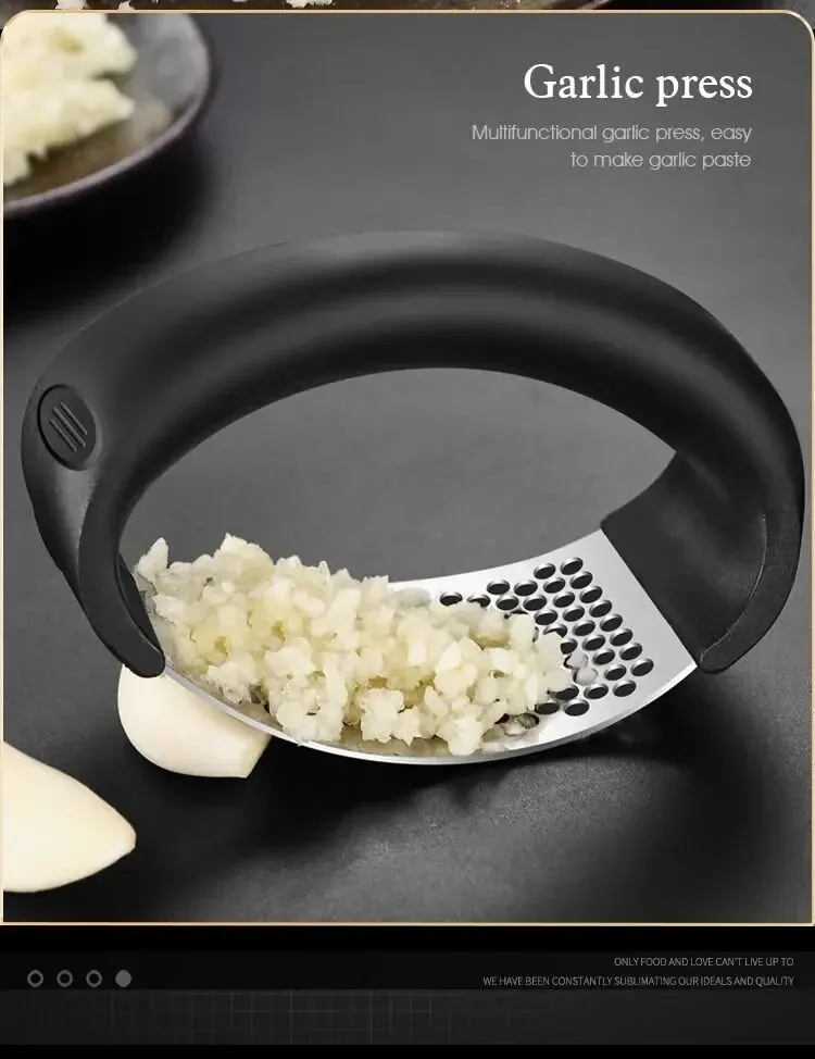 Edelstahl Knoblauch Presse Crusher Manuelle Knoblauch Fleischwolf Hacken Knoblauch Werkzeug Obst Gemüse Werkzeuge Küche Zubehör Gadget – Detail 7