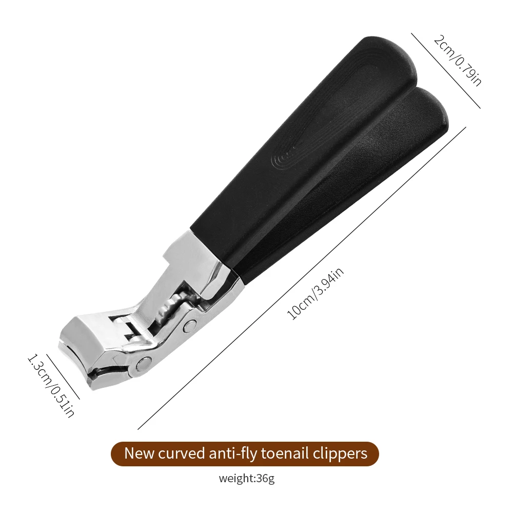 Nail Clipper with Catcher Safety Lock Angled Head Nails Cutters Trimmer Toenail Clipper for Thick Nails 1PCS