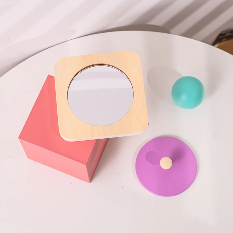 Schwarz-Weiß-Neugeborenen-Spiegels pielzeug Baby-Bauch Zeit für Babys Montessori-Entwicklung kriechen kontrast reiche Aktivität sensorisches Spielzeug – Detail 12