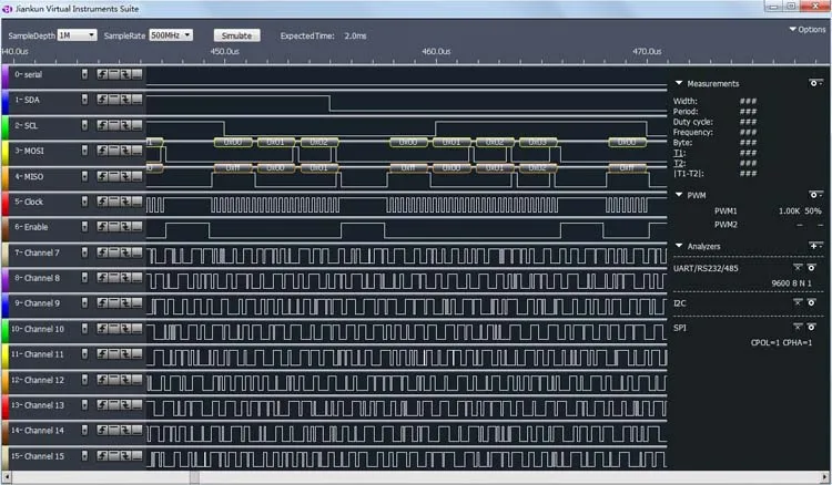 New Kingst LA1010 LA2016 16CH USB Logic Analyzer MCU ARM FPGA Debug Tool English software 6
