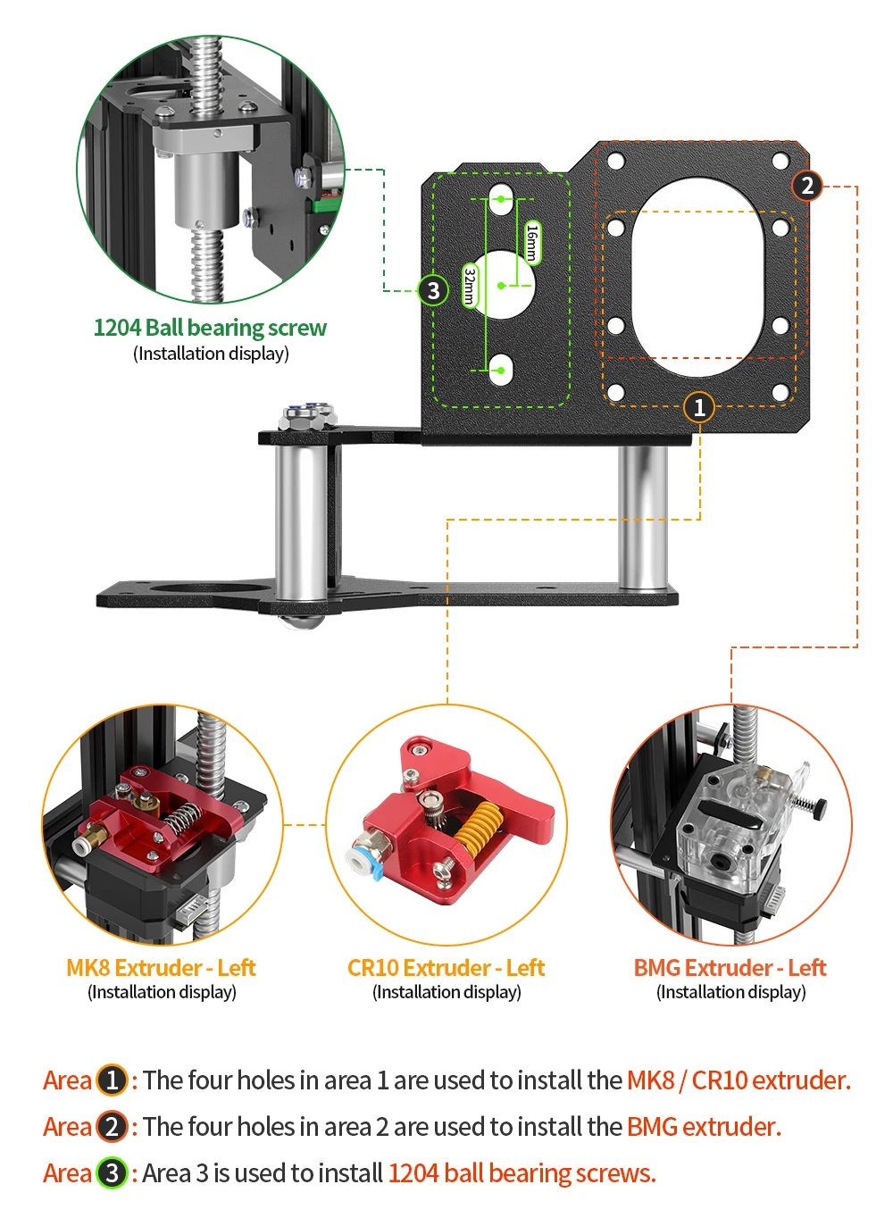 trilho linear guia fixação placa suporte de