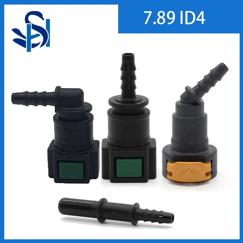 ID4 Double Lock Spring Auto Car Fuel Line Hose Coupler Quick Release Connector Rubber Hose Carburetor Part 7.89