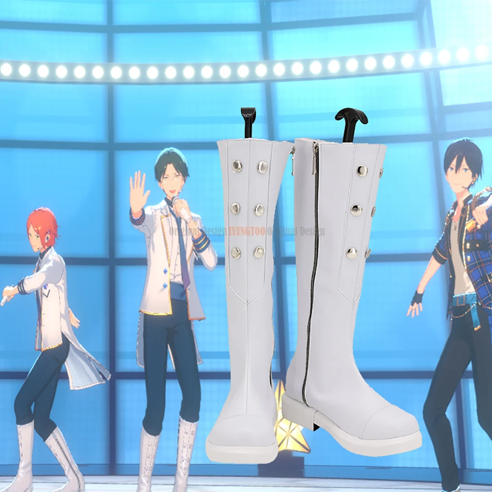 

Ensemble Stars музыка Akehoshi Subaru ботинки для костюмированной вечеринки белые туфли индивидуальный заказ Любой Размер
