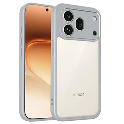 Deluxe Clear Matte Acrylic PC Case Cover - Premium Anti - Drop Shell Protection for Honor 500 Smart (Grey)