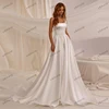 Graceful Wedding Dresses A-Line Satin Bridal Gowns Square Collar Robes For Formal Party Glamorous Vestidos De Novia Customized 1